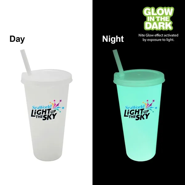 Nite Glow 26 oz. Tumbler with Lid & Straw, Full Color... from ASI 30270 Aakron Line