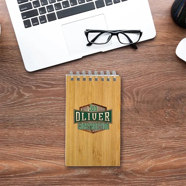 3" X 5" Bamboo Spiral Notebook... from ASI 30208 A P Specialties / AP Specialties