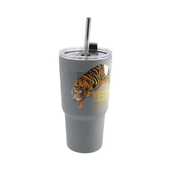 Halcyon 20 oz. Tumbler with Stainless Straw/Flip Top Lid - V... from ASI 30270 Aakron Line
