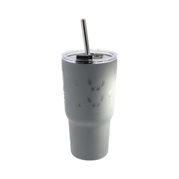 Halcyon 20 oz. Tumbler with Stainless Straw/Flip Top Lid - V... from ASI 30270 Aakron Line
