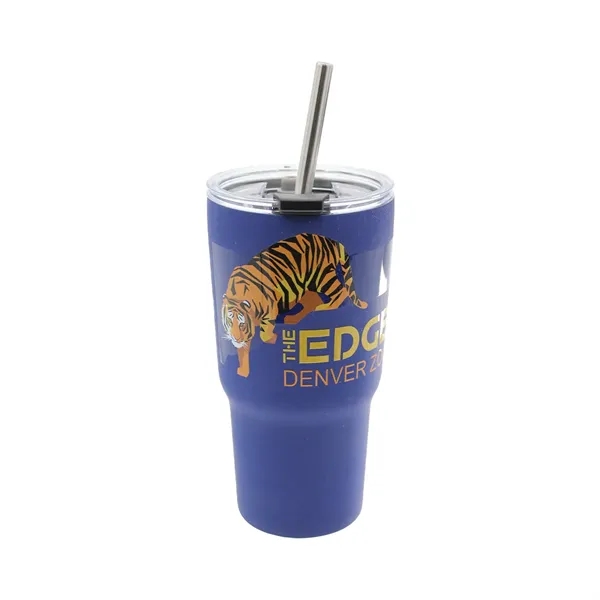 Halcyon 20 oz. Tumbler with Stainless Straw/Flip Top Lid - V... from ASI 30270 Aakron Line
