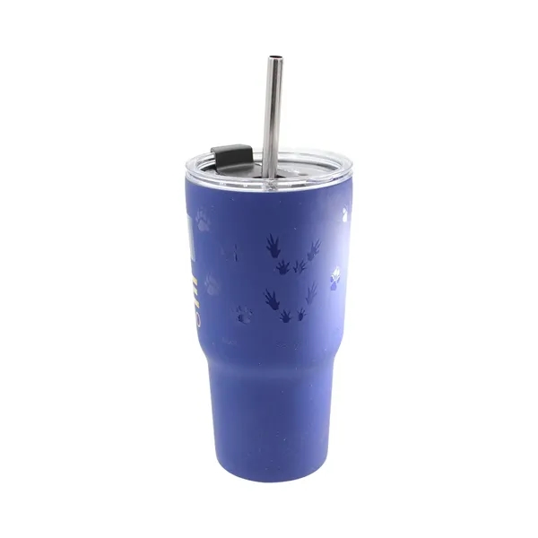 Halcyon 20 oz. Tumbler with Stainless Straw/Flip Top Lid - V... from ASI 30270 Aakron Line