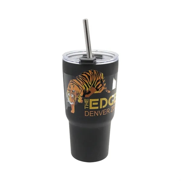 Halcyon 20 oz. Tumbler with Stainless Straw/Flip Top Lid - V... from ASI 30270 Aakron Line