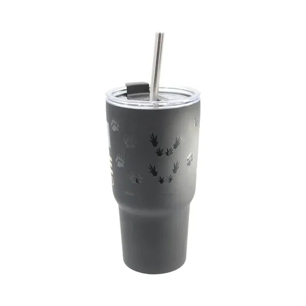 Halcyon 20 oz. Tumbler with Stainless Straw/Flip Top Lid - V... from ASI 30270 Aakron Line