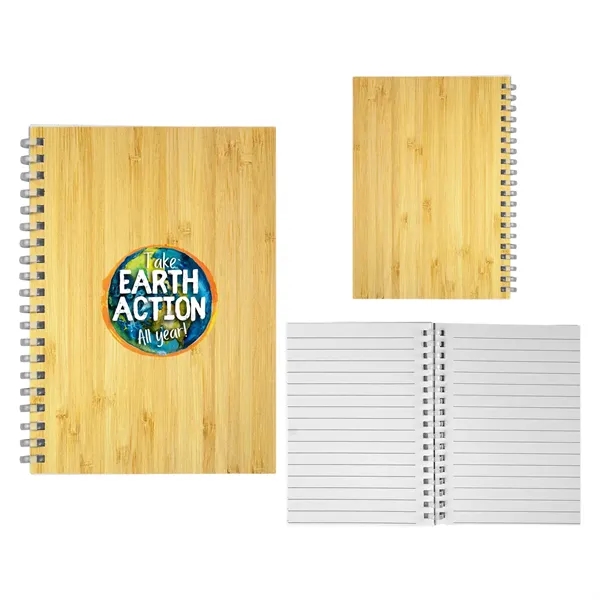 5" X 7" Bamboo Spiral Notebook... from ASI 30208 A P Specialties / AP Specialties