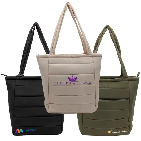 Otaria™ Puffy Recycled Tote Bag, Full Color Digital... from ASI 30270 Aakron Line