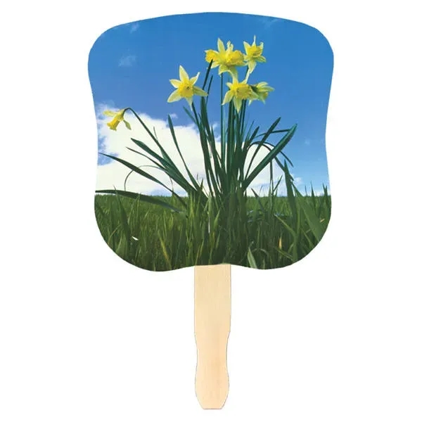 Stock Design Hand Fan-Daffodils, Full Color Digital... from ASI 30270 Aakron Line