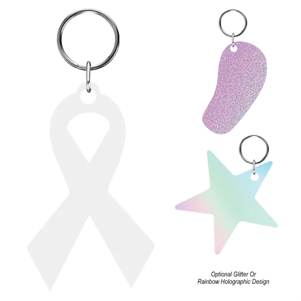 5" custom shaped acrylic key tag with split ring attachment.... from ASI 61125 Hit Promotional Products / Hit®