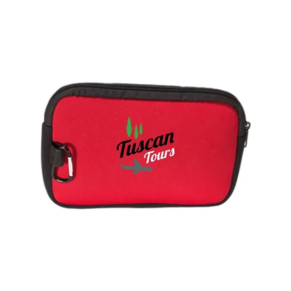 Neoprene accessory pouch with zippered closure and carabiner.... from ASI 79530 Prime Line