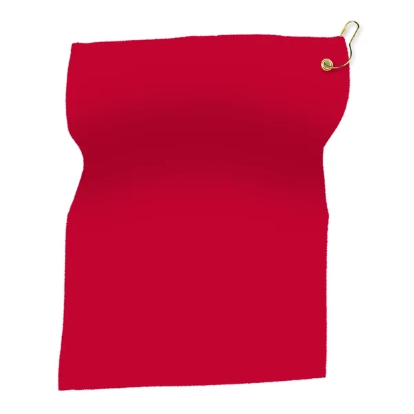15" x 18" Hemmed Terry/ Velour Rally Towel with Grommet and... from ASI 40480 Koozie Group