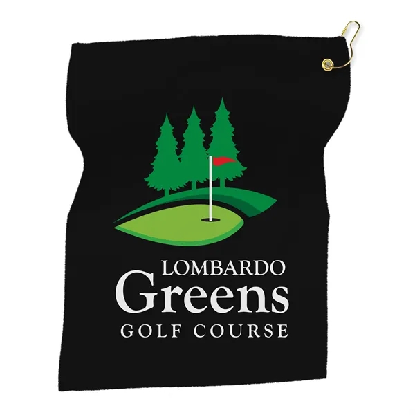 15" x 18" Hemmed Terry/ Velour Rally Towel with Grommet and... from ASI 40480 Koozie Group