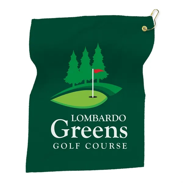 15" x 18" Hemmed Terry/ Velour Rally Towel with Grommet and... from ASI 40480 Koozie Group