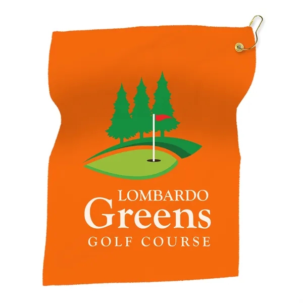 15" x 18" Hemmed Terry/ Velour Rally Towel with Grommet and... from ASI 40480 Koozie Group