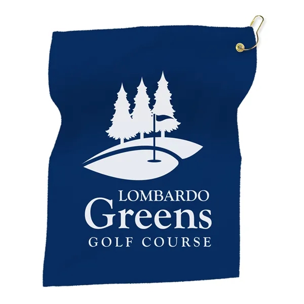 15" x 18" Hemmed Terry/ Velour Rally Towel with Grommet and... from ASI 40480 Koozie Group
