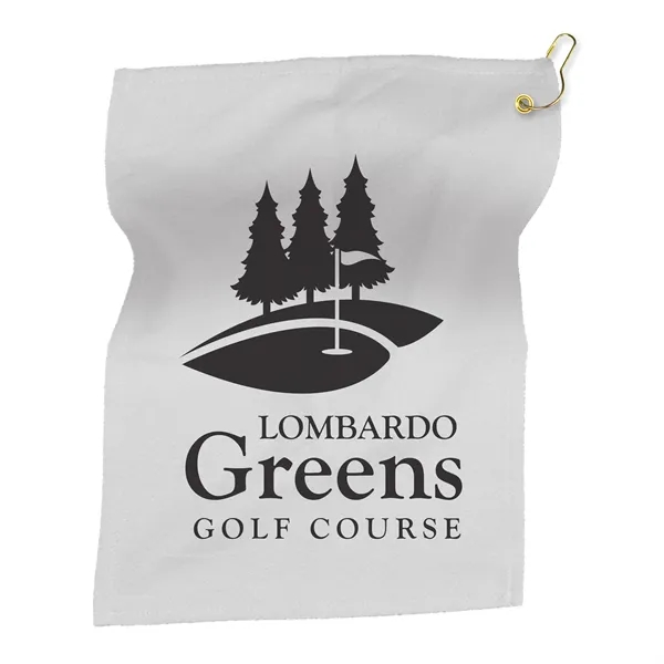 15" x 18" Hemmed Terry/ Velour Rally Towel with Grommet and... from ASI 40480 Koozie Group