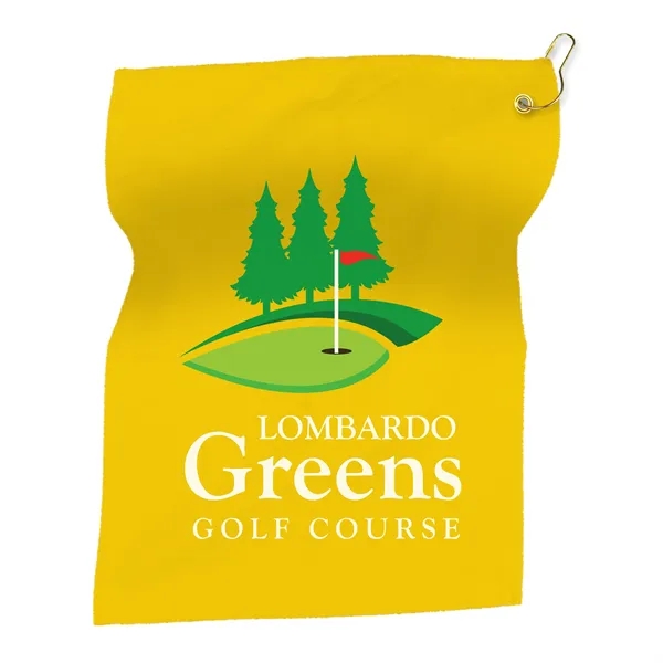 15" x 18" Hemmed Terry/ Velour Rally Towel with Grommet and... from ASI 40480 Koozie Group