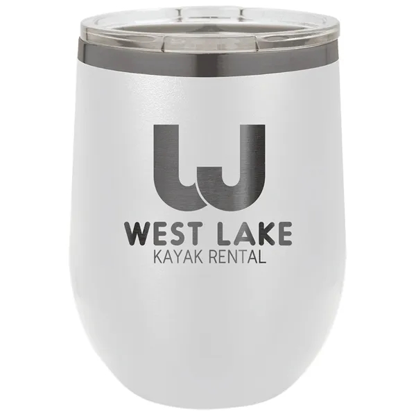 Ion-plated stainless steel stemless 12 ounce insulated stemless wine tumbler with... from ASI 74601 Calico