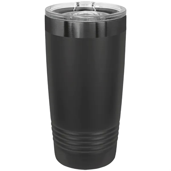 20 oz. stainless steel ringed tumbler with a vacuum sealed, clear-colored... from ASI 74601 Calico