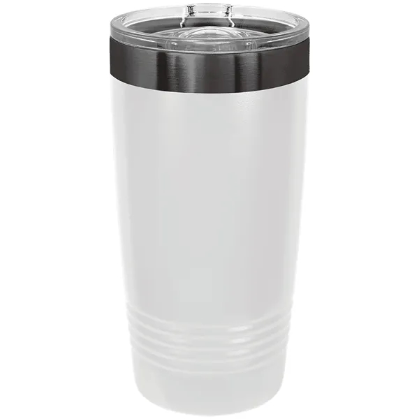 20 oz. stainless steel ringed tumbler with a vacuum sealed, clear-colored... from ASI 74601 Calico