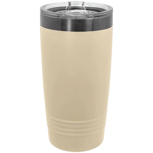 20 oz. stainless steel ringed tumbler with a vacuum sealed, clear-colored... from ASI 74601 Calico
