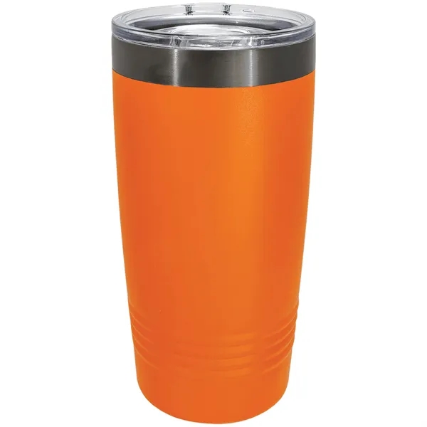 20 oz. stainless steel ringed tumbler with a vacuum sealed, clear-colored... from ASI 74601 Calico
