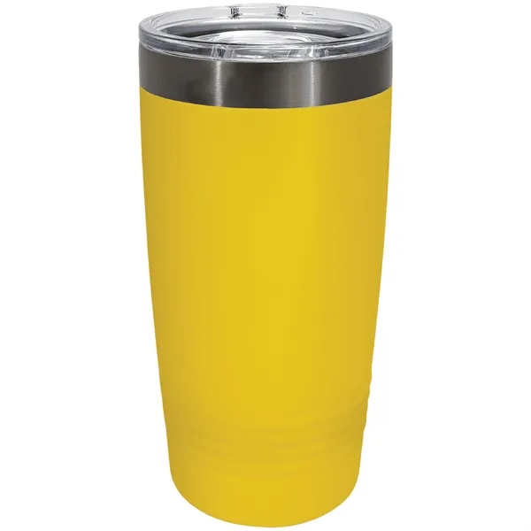 20 oz. stainless steel ringed tumbler with a vacuum sealed, clear-colored... from ASI 74601 Calico