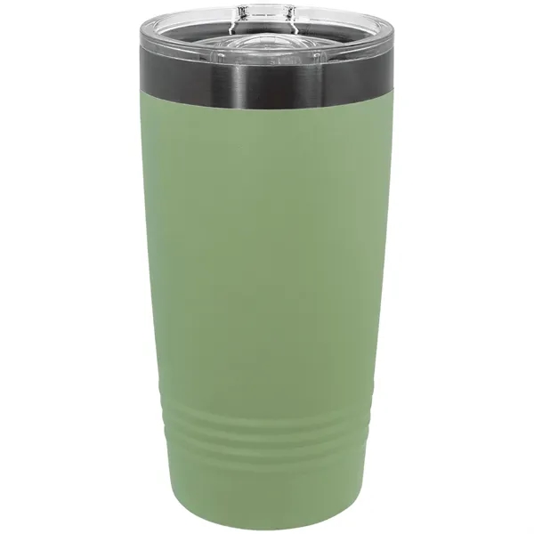 20 oz. stainless steel ringed tumbler with a vacuum sealed, clear-colored... from ASI 74601 Calico