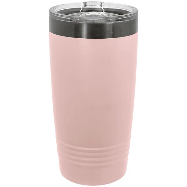 20 oz. stainless steel ringed tumbler with a vacuum sealed, clear-colored... from ASI 74601 Calico