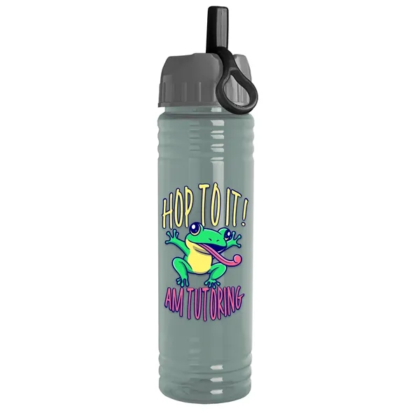 Slim Cylinder Design 24 oz. UpCycle Sport Bottles with Ring Straw... from ASI 40480 Koozie Group