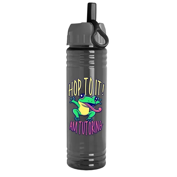 Slim Cylinder Design 24 oz. UpCycle Sport Bottles with Ring Straw... from ASI 40480 Koozie Group