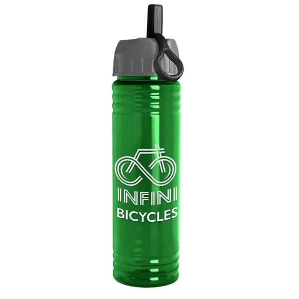 Slim Cylinder Design 24 oz. UpCycle Sport Bottles with Ring Straw... from ASI 40480 Koozie Group