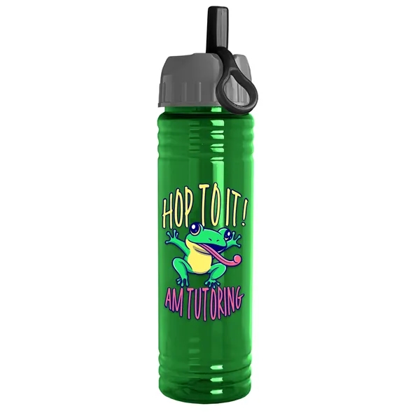 Slim Cylinder Design 24 oz. UpCycle Sport Bottles with Ring Straw... from ASI 40480 Koozie Group