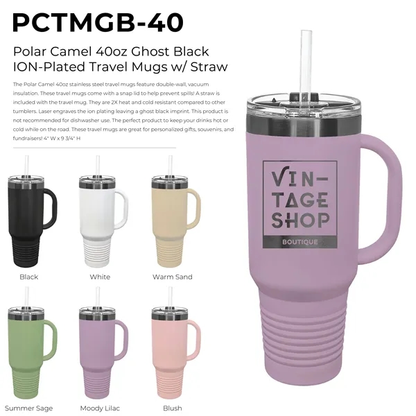 Polar Camel insulated ion plated stainless steel 40 ounce travel mug... from ASI 74601 Calico