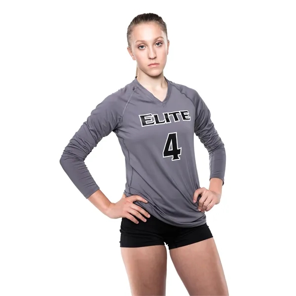 Polyester/Spandex knit ladies' Maven jersey with odor resistance and moisture wicking.... from ASI 37461 Augusta Sportswear