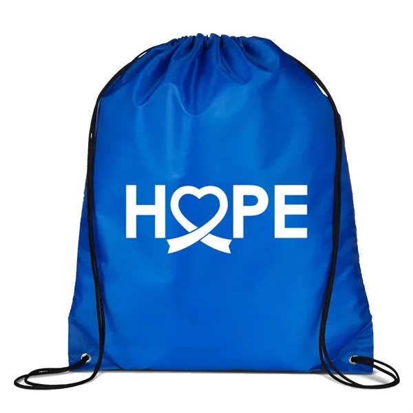 14.5" x 17.5" 210 Denier polyester drawstring backpack with nylon straps.... from ASI 63549 Jornik Manufacturing Corp / Jornik