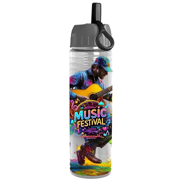 New Slim Cylinder Design 24 oz. Transparent Water Bottles with Ring... from ASI 40480 Koozie Group