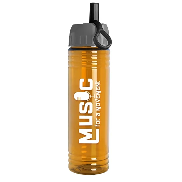 New Slim Cylinder Design 24 oz. Transparent Water Bottles with Ring... from ASI 40480 Koozie Group