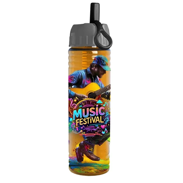 New Slim Cylinder Design 24 oz. Transparent Water Bottles with Ring... from ASI 40480 Koozie Group