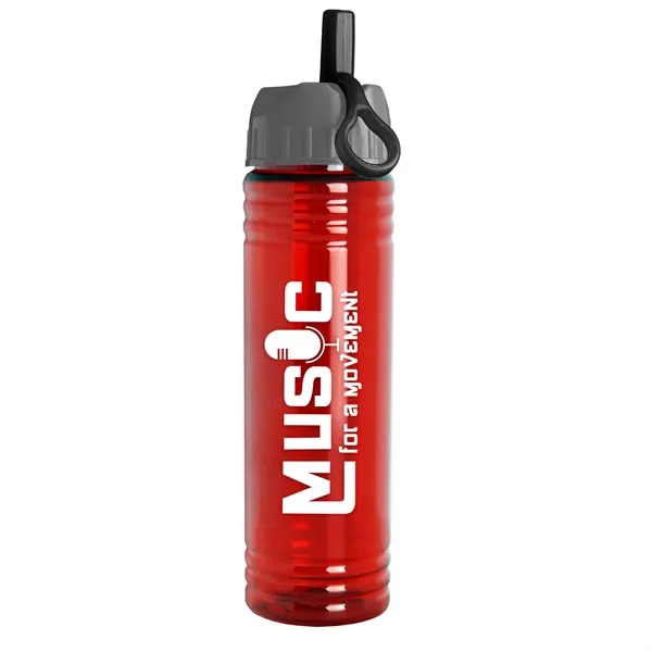 New Slim Cylinder Design 24 oz. Transparent Water Bottles with Ring... from ASI 40480 Koozie Group