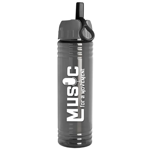New Slim Cylinder Design 24 oz. Transparent Water Bottles with Ring... from ASI 40480 Koozie Group