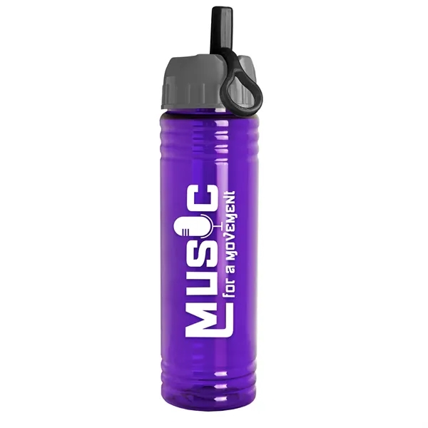 New Slim Cylinder Design 24 oz. Transparent Water Bottles with Ring... from ASI 40480 Koozie Group