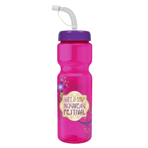 Transparent sports bottle, 28 oz., heavy wall design for multiple use.... from ASI 40480 Koozie Group