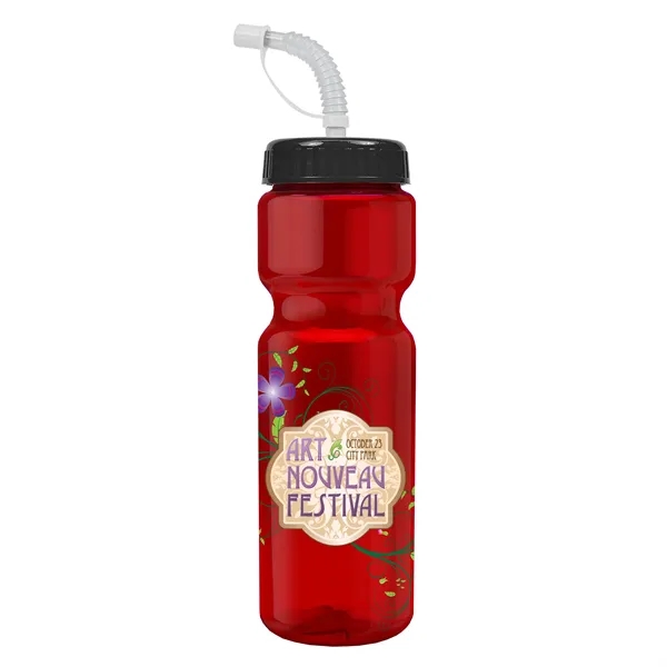 Transparent sports bottle, 28 oz., heavy wall design for multiple use.... from ASI 40480 Koozie Group