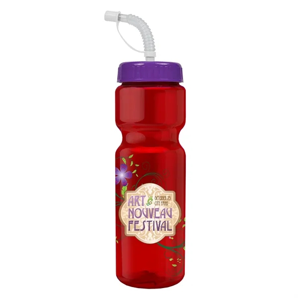 Transparent sports bottle, 28 oz., heavy wall design for multiple use.... from ASI 40480 Koozie Group