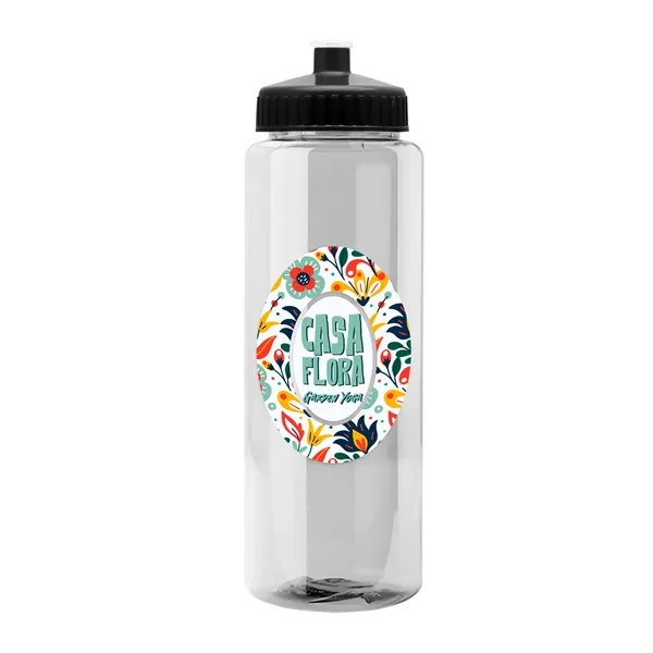 Transparent sports bottle, 32 oz. made of reusable and recyclable PETE.... from ASI 40480 Koozie Group