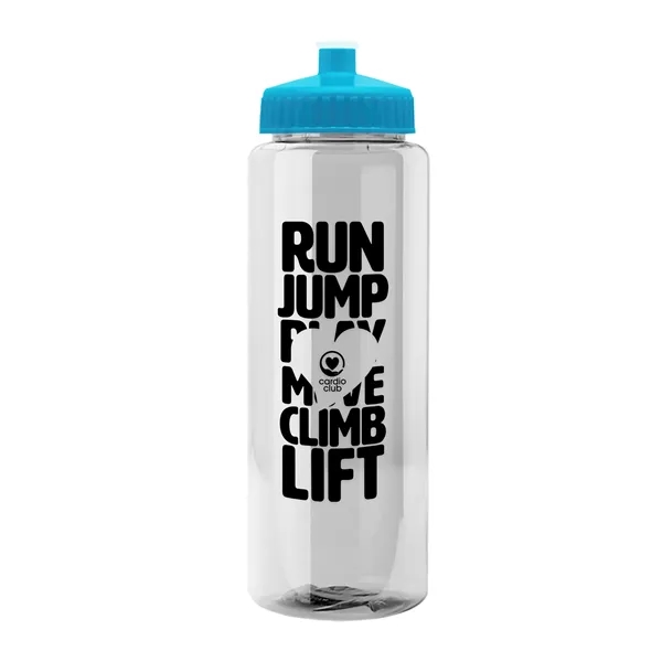 Transparent sports bottle, 32 oz. made of reusable and recyclable PETE.... from ASI 40480 Koozie Group