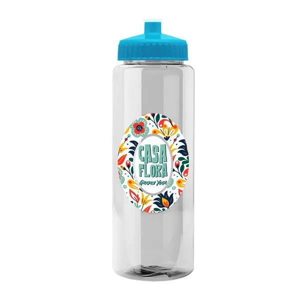 Transparent sports bottle, 32 oz. made of reusable and recyclable PETE.... from ASI 40480 Koozie Group