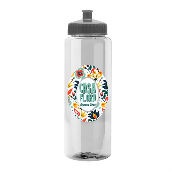 Transparent sports bottle, 32 oz. made of reusable and recyclable PETE.... from ASI 40480 Koozie Group