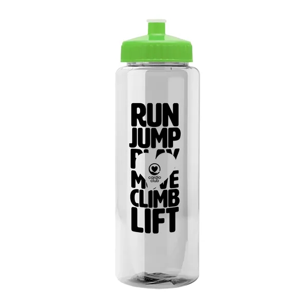 Transparent sports bottle, 32 oz. made of reusable and recyclable PETE.... from ASI 40480 Koozie Group