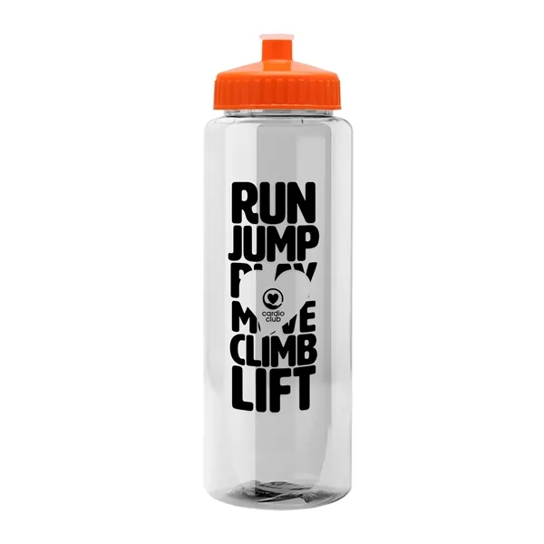 Transparent sports bottle, 32 oz. made of reusable and recyclable PETE.... from ASI 40480 Koozie Group